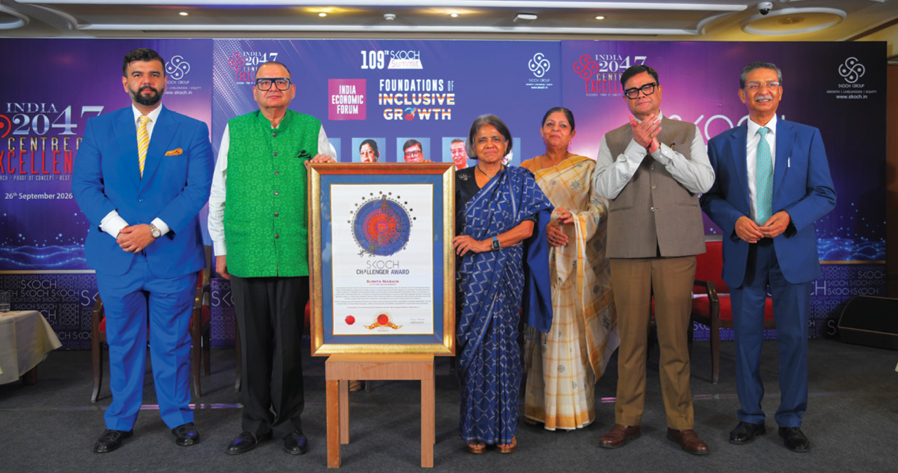 SUSTAINABILITY INTEGRAL TO INCLUSIVE GROWTHSUNITA NARAIN RECEIVES LIFETIME ACHIEVEMENT AWARD